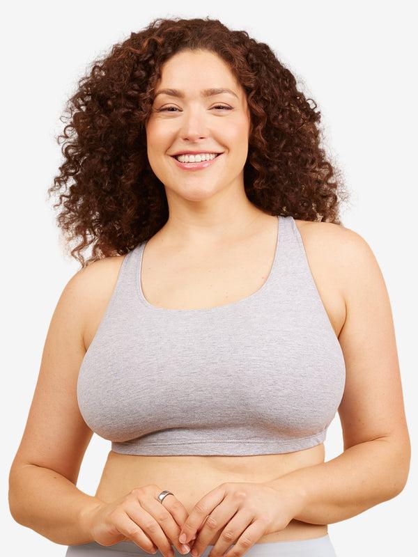 leading lady The Serena - Wireless Racerback Cotton Sports Bra