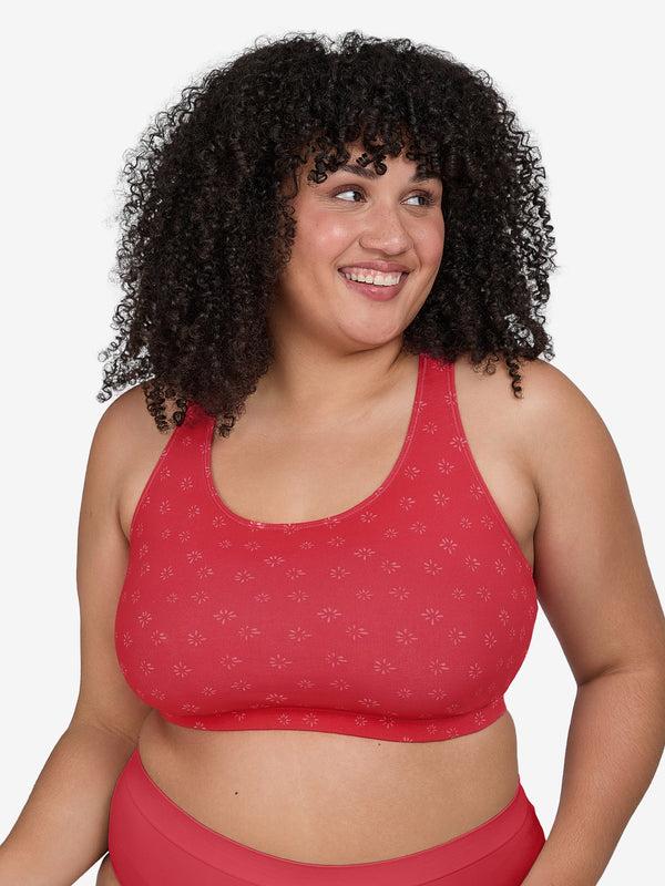 leading lady The Serena - Wireless Racerback Cotton Sports Bra