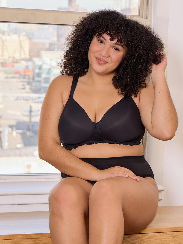 Leading Lady The Zoey – Lace Band Molded Wireless T-Shirt Bra