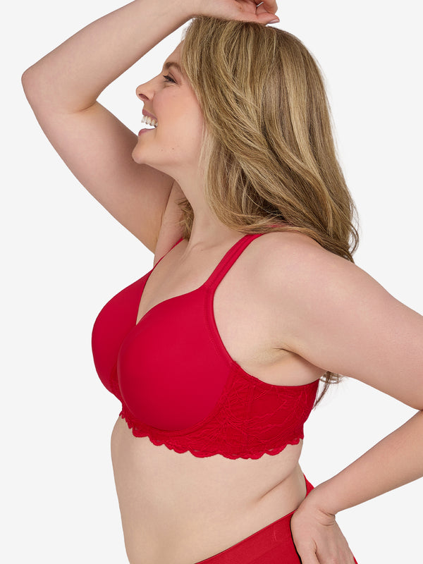 Leading Lady The Zoey – Lace Band Molded Wireless T-Shirt Bra