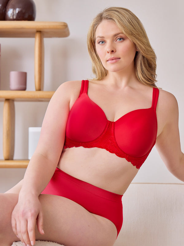 Leading Lady The Zoey – Lace Band Molded Wireless T-Shirt Bra