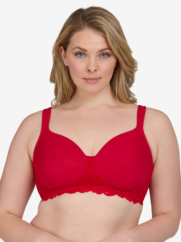leading lady The Zoey – Lace Band Molded Wireless T-Shirt Bra