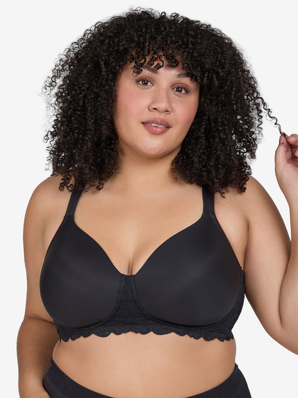 leading lady The Zoey – Lace Band Molded Wireless T-Shirt Bra