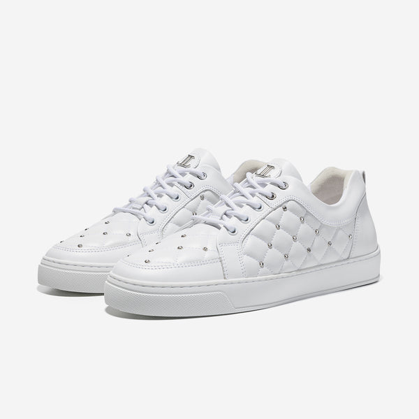 Leandro Lopes Low Top - Ezio - White Diamond Rivets