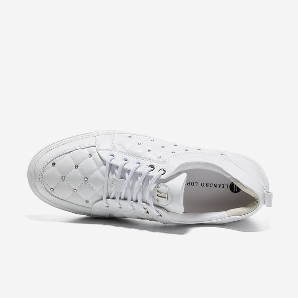Leandro Lopes Low Top - Ezio - White Diamond Rivets