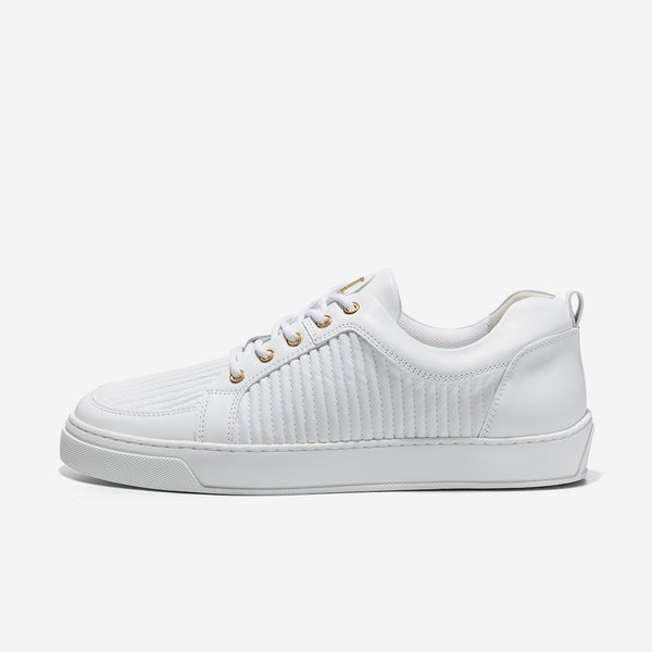 leandro lopes Low Top - Ezio - White Leather Stripe