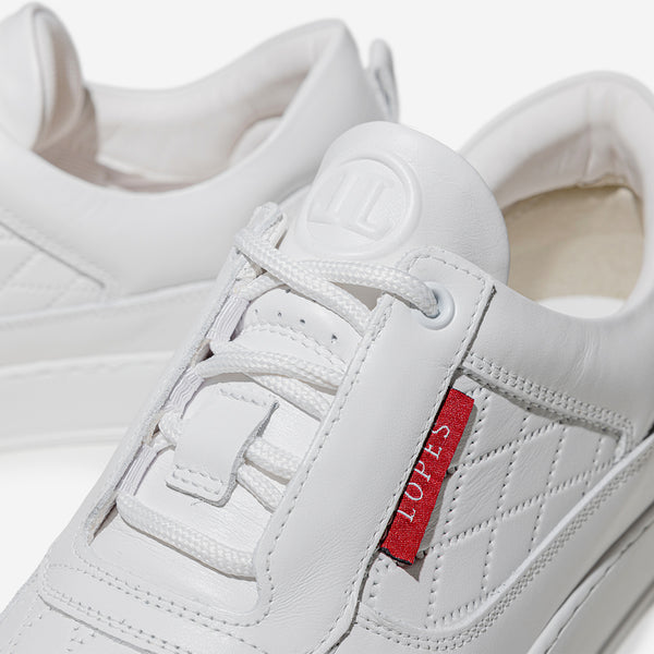 leandro Lopes Low Top - Faisca - White / Red Label