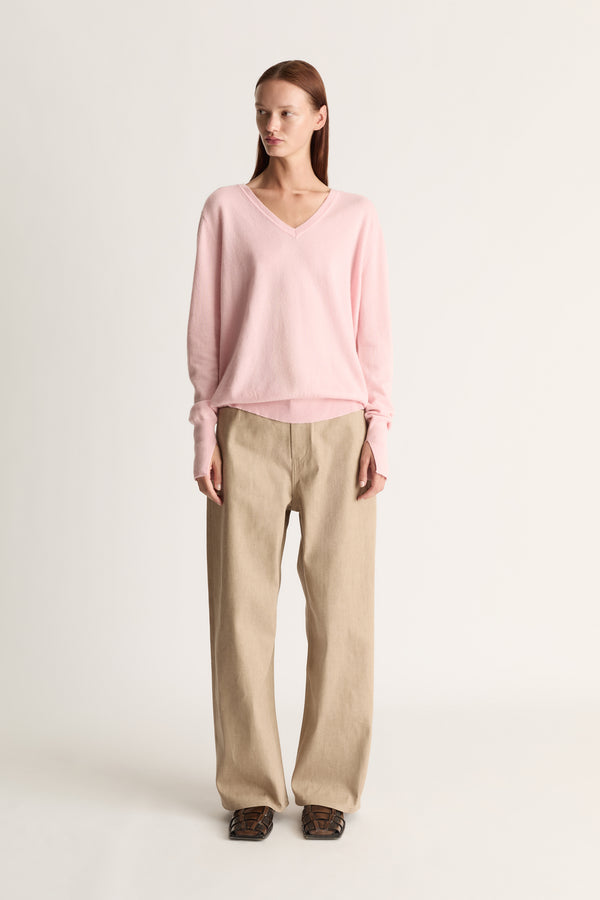 Lee Mathews Cashmere V Neck Sweater