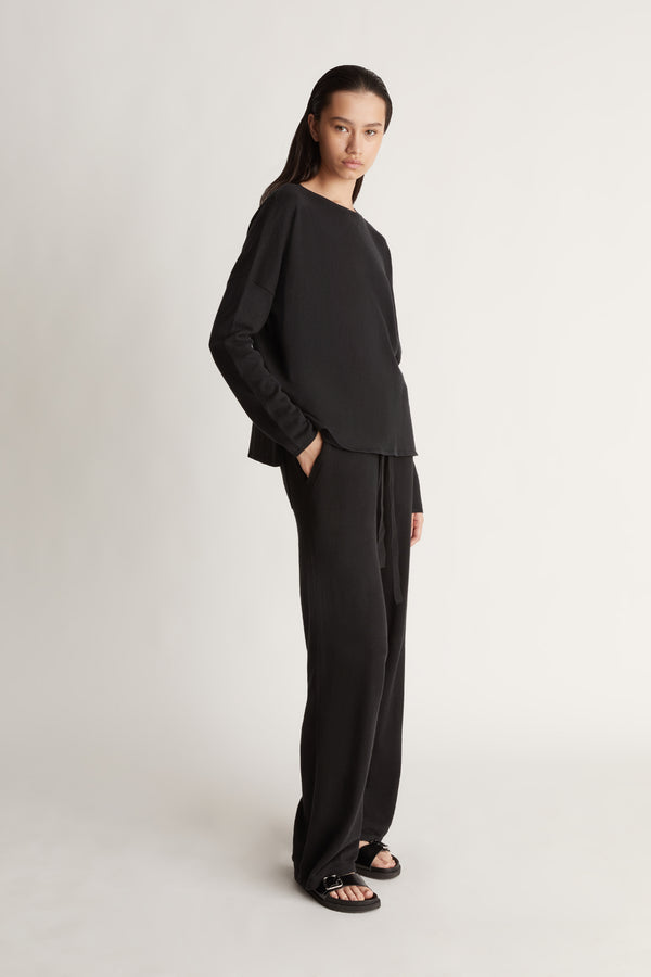 lee mathews Cotton Cashmere LS Boxy Knit