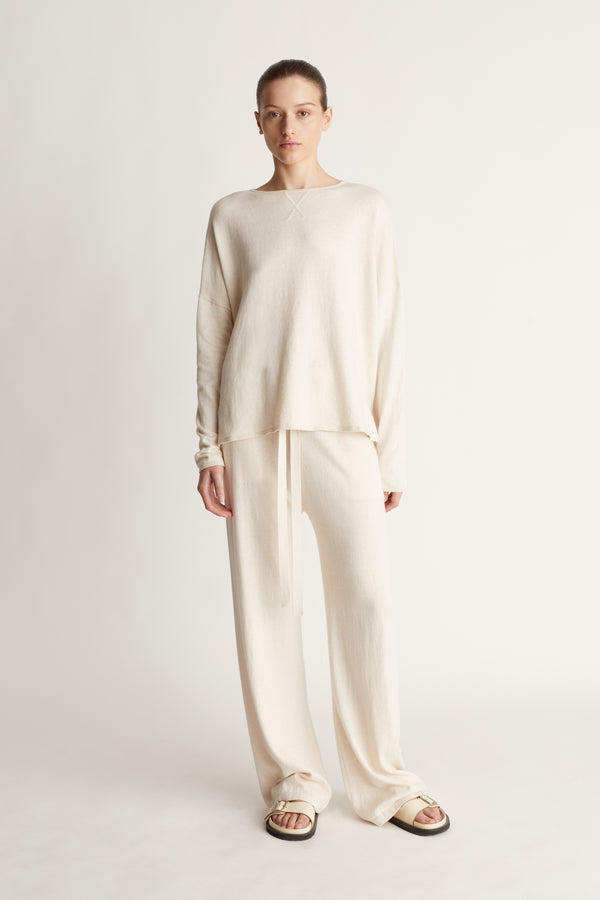 lee mathews Cotton Cashmere LS Boxy Knit