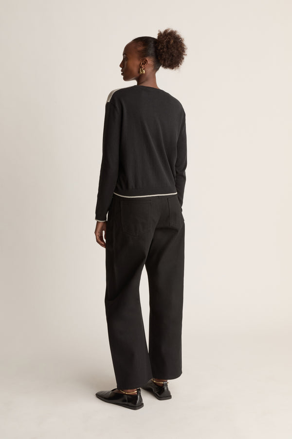 Lee Mathews Cotton Cashmere LS Cardigan