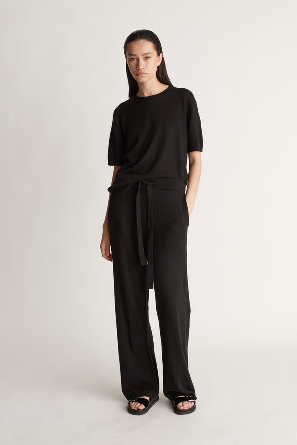 Lee Mathews Cotton Cashmere Wide Leg Pant