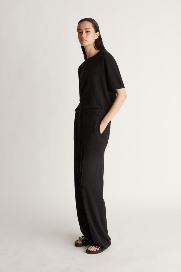 Lee Mathews Cotton Cashmere Wide Leg Pant