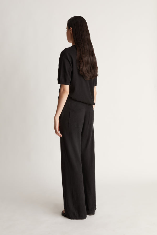 Lee Mathews Cotton Cashmere Wide Leg Pant