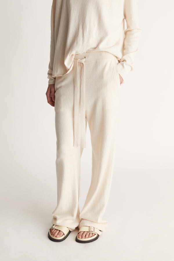 Lee Mathews Cotton Cashmere Wide Leg Pant