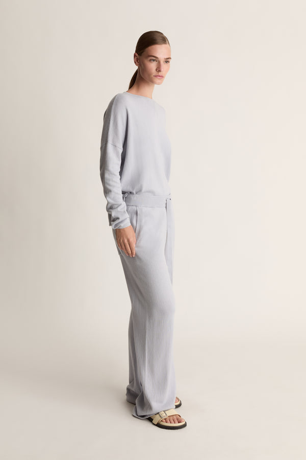Lee Mathews Cotton Cashmere Wide Leg Pant