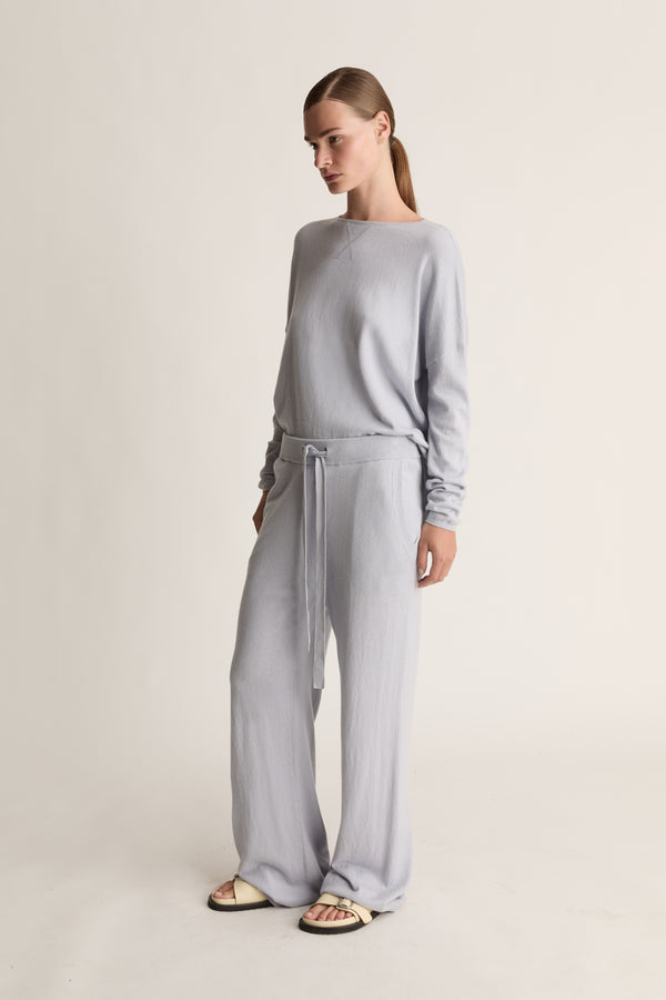 Lee Mathews Cotton Cashmere Wide Leg Pant
