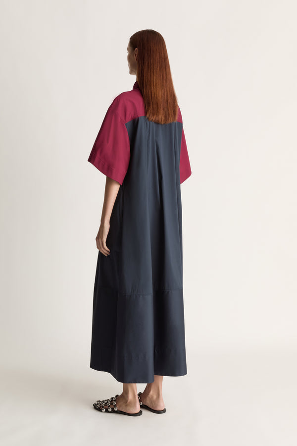 Lee Mathews Ella Spliced Shirt Dress