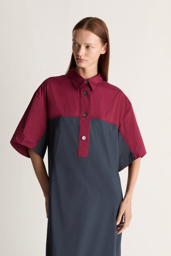 Lee Mathews Ella Spliced Shirt Dress
