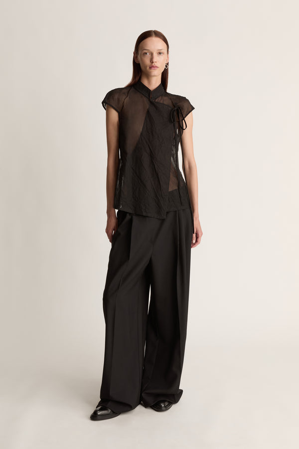 lee mathews Iris Wrap Top