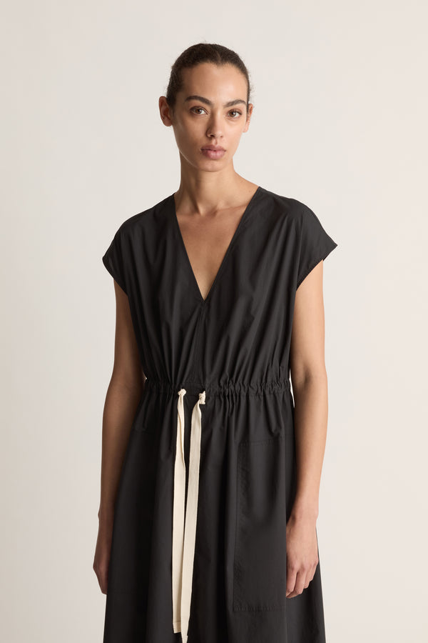 Lee Mathews LM Poplin V Neck Dress