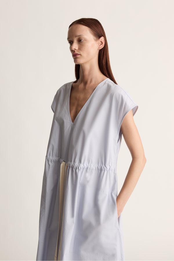 Lee Mathews LM Poplin V Neck Dress