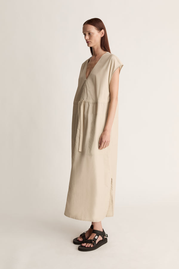 Lee Mathews LM Poplin V Neck Dress