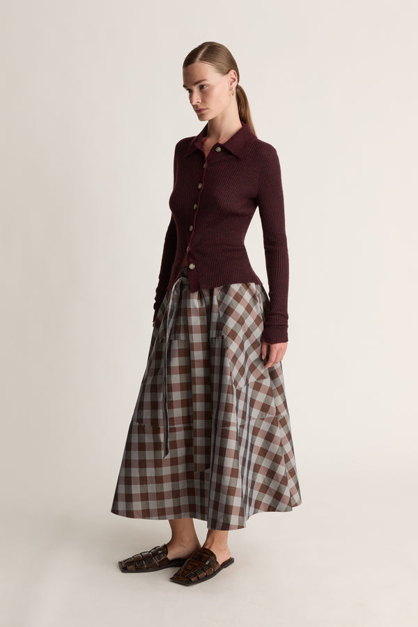 lee mathews Maya Ribbed Cardigan