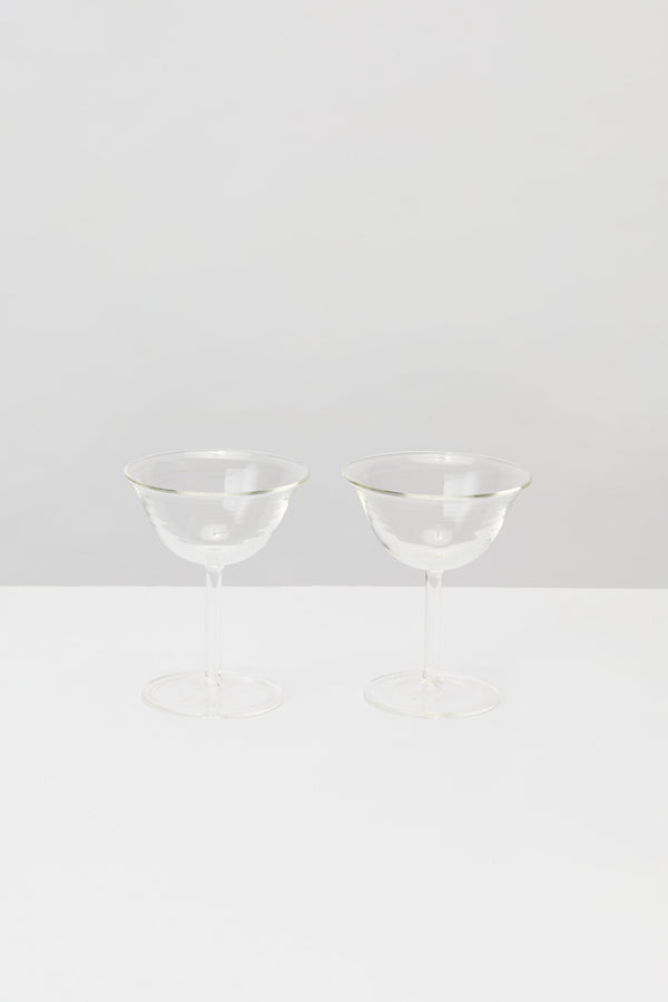 lee mathews R+D Rosetta Martini Glasses x 2