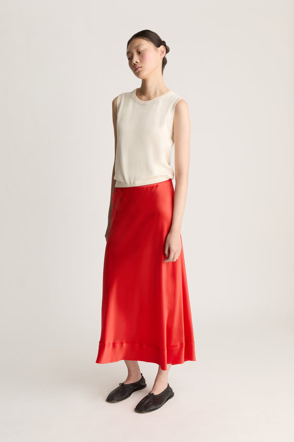Lee Mathews Stella Silk Satin Skirt