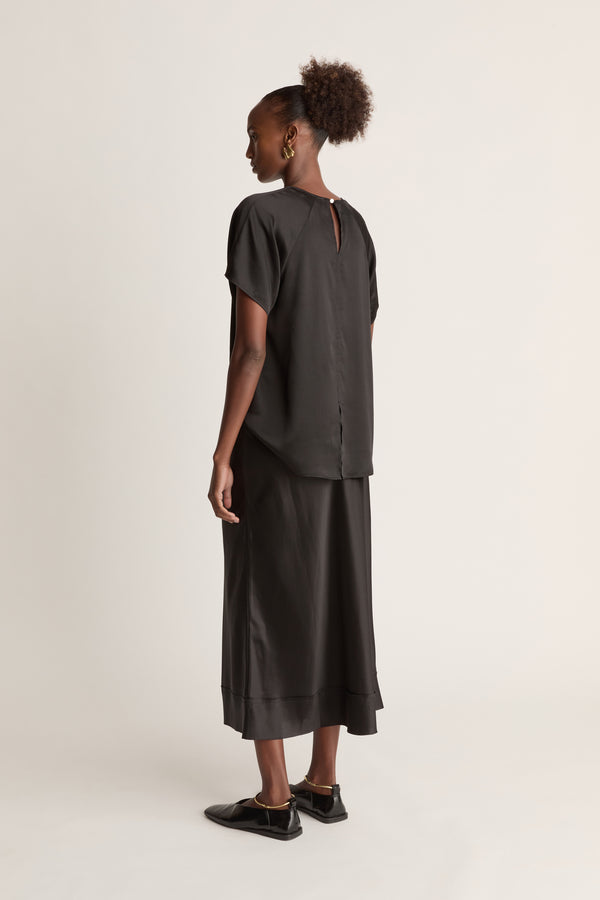 Lee Mathews Stella Silk Satin Skirt