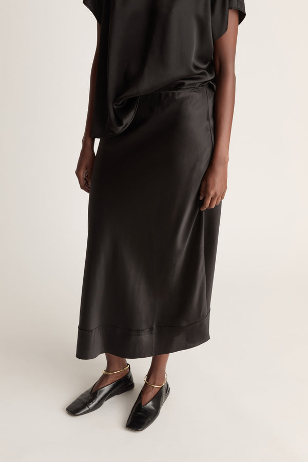 Lee Mathews Stella Silk Satin Skirt