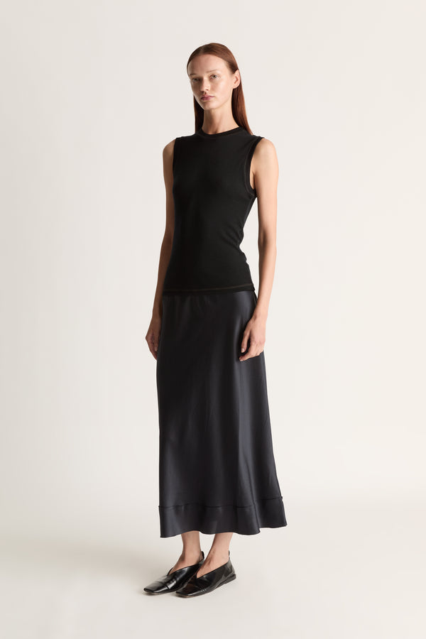 Lee Mathews Stella Silk Satin Skirt