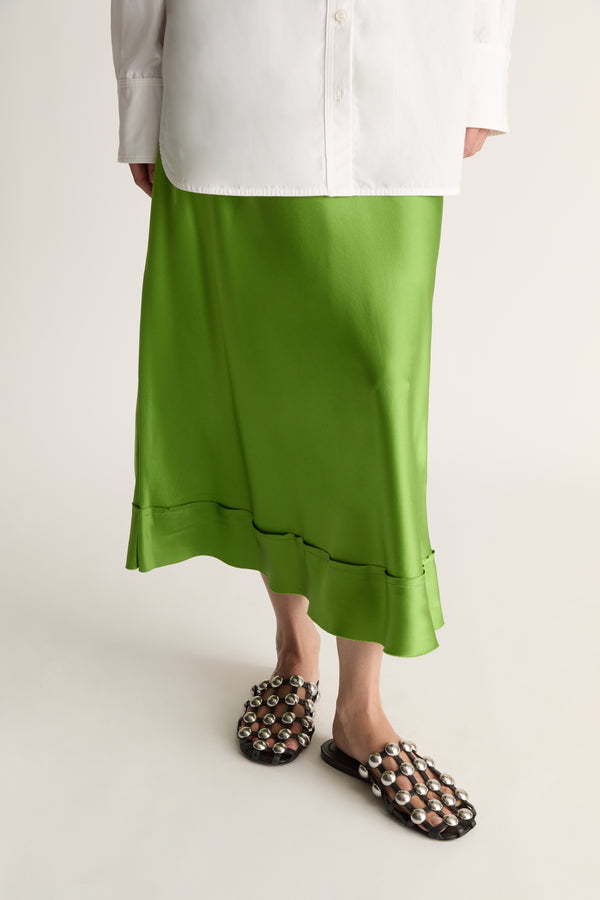 Lee Mathews Stella Silk Satin Skirt