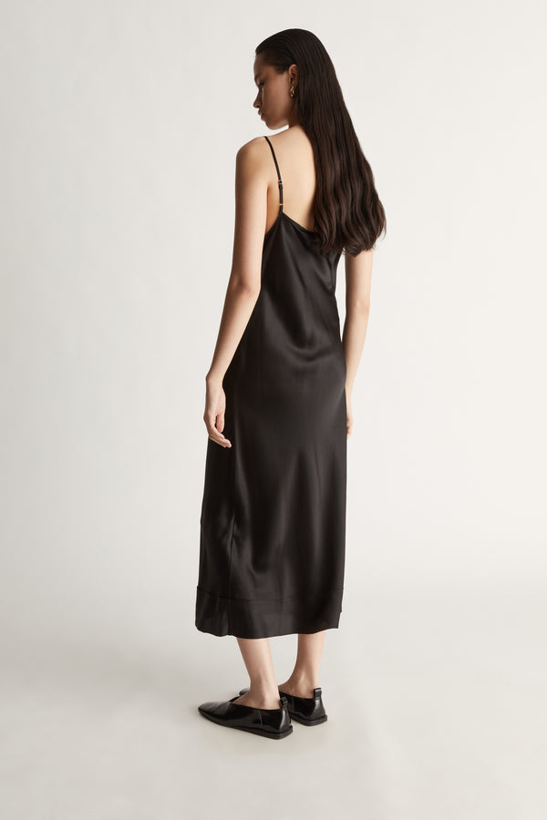 Lee Mathews Stella Silk Satin Slip Dress