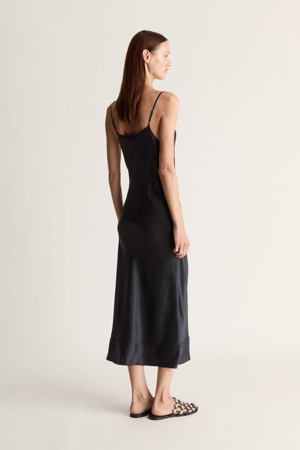 Lee Mathews Stella Silk Satin Slip Dress