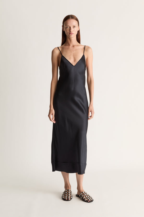 lee mathews Stella Silk Satin Slip Dress