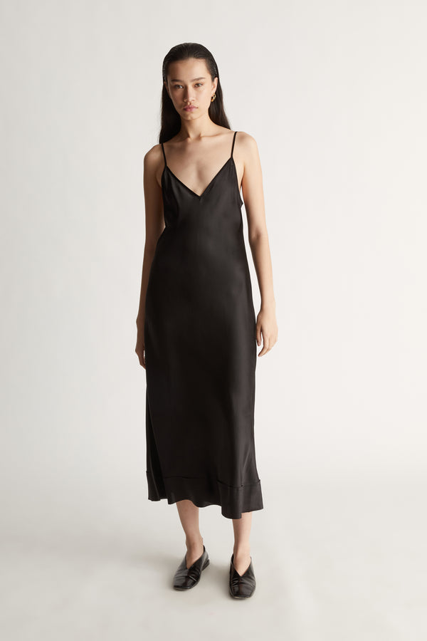 lee mathews Stella Silk Satin Slip Dress