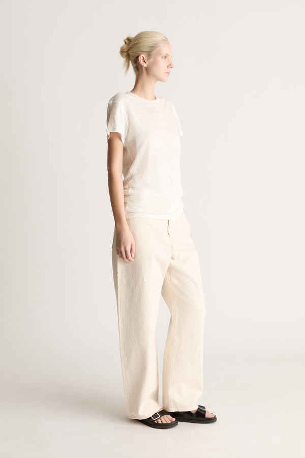 lee mathews Tilly Linen Jersey Tee