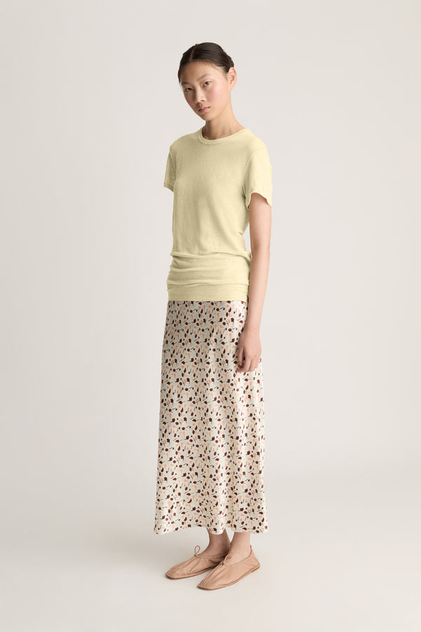 lee mathews Tilly Linen Jersey Tee