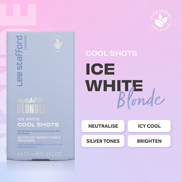 Lee Stafford Bleach Blondes Ice White Toning Cool Shots 4x15ml