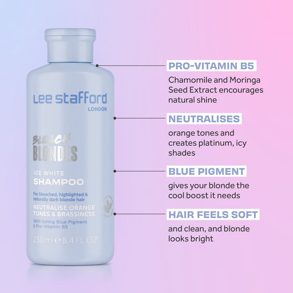 Lee Stafford Bleach Blondes Ice White Toning Shampoo