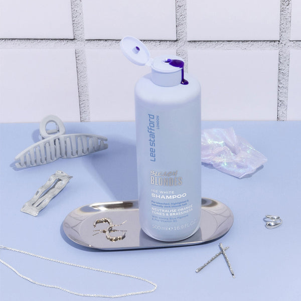 Lee Stafford Bleach Blondes Ice White Toning Shampoo 500ml
