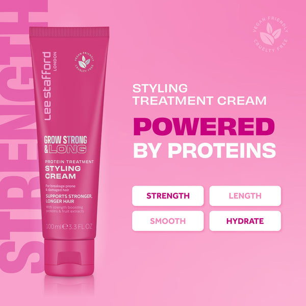 Lee Stafford Grow Strong U0026 Long Protein Treatment Styling Cream
