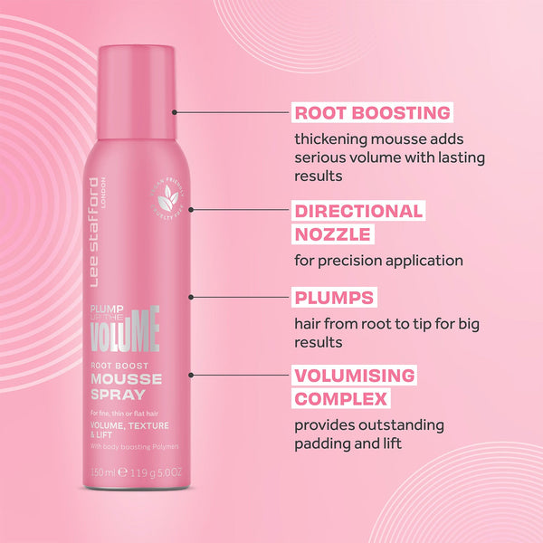 Lee Stafford Plump Up The Volume Root Boost Mousse Spray