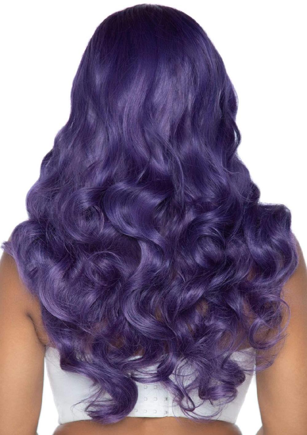 Leg Avenue 29" Mermaid Wavy Long Center Part Wig Purple