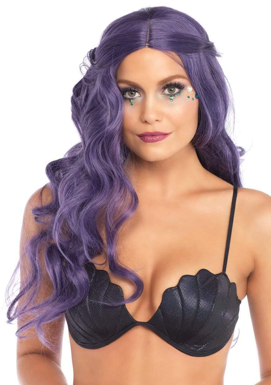 Leg Avenue 29" Mermaid Wavy Long Center Part Wig Purple