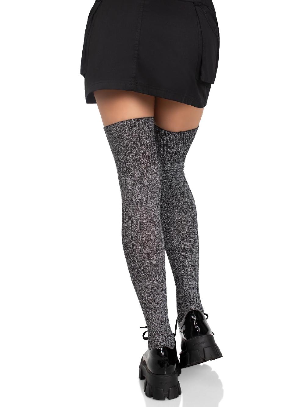Leg Avenue Athena Heather Thigh High Stockings Grey