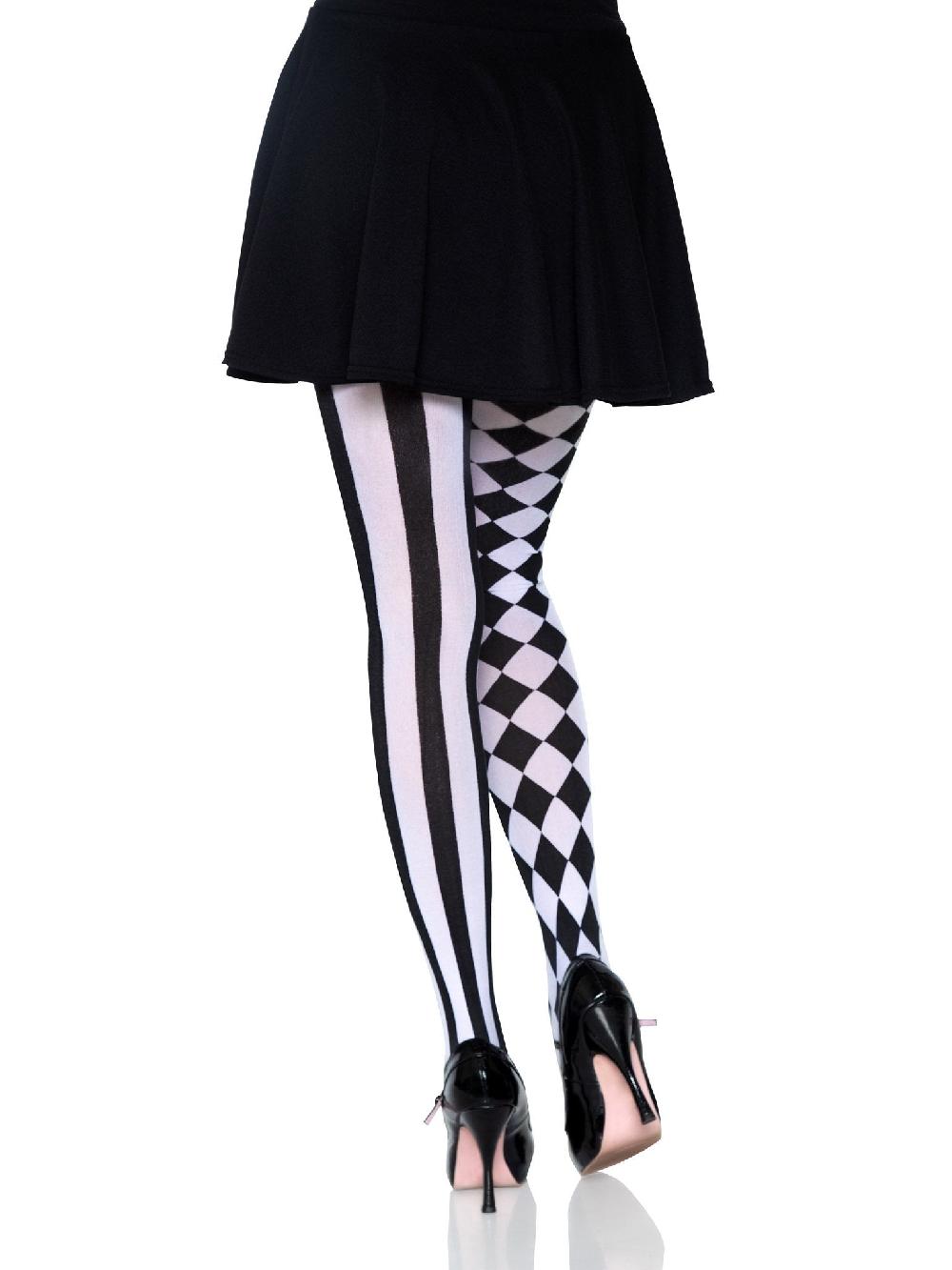 Leg Avenue Aura Harlequin Women's Tights Black/White