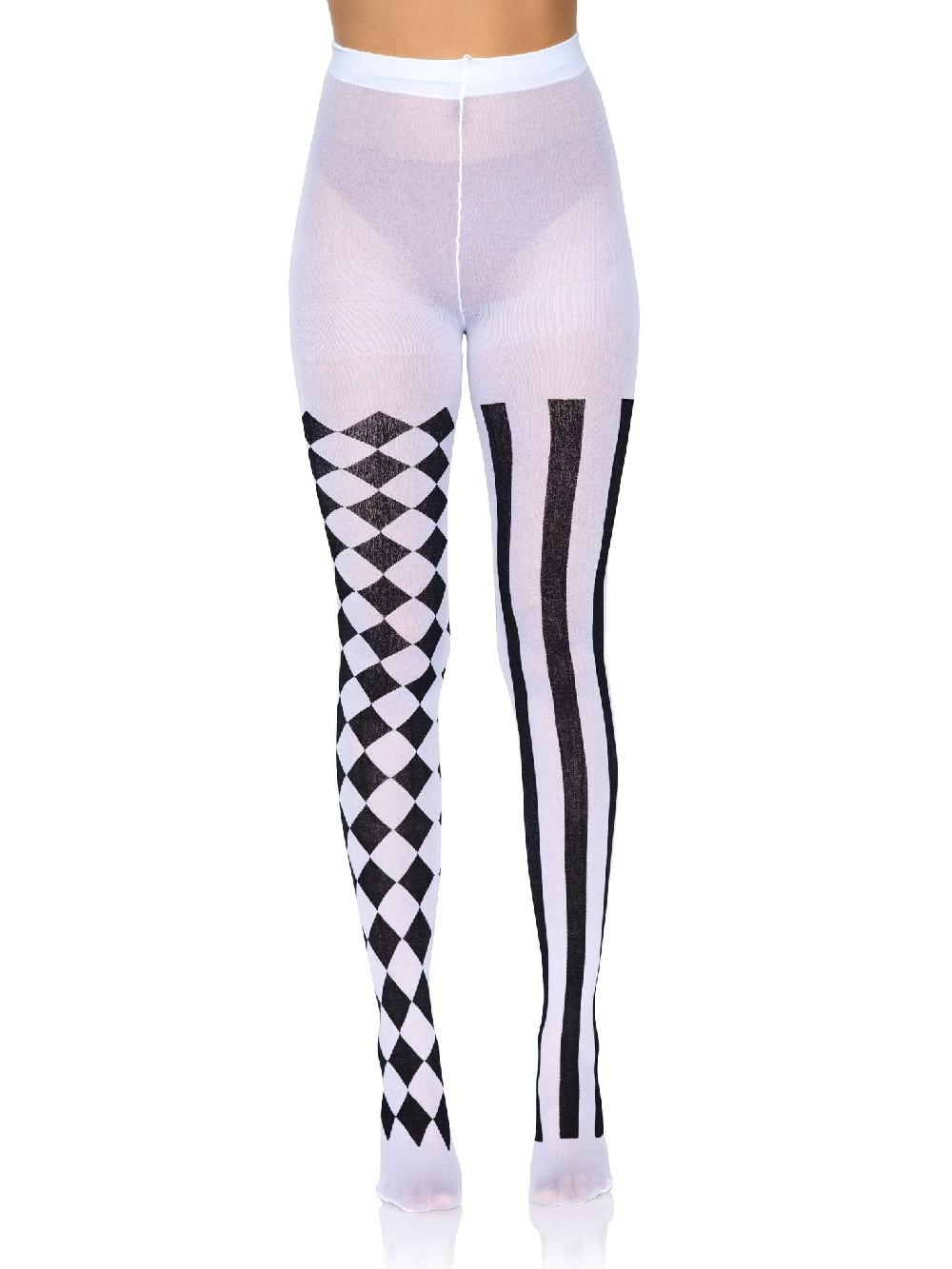 Leg Avenue Aura Harlequin Women's Tights Black/White
